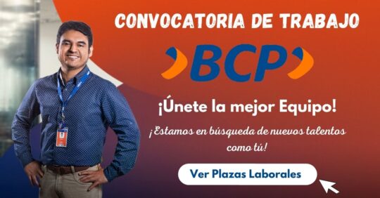 EMPLEOS EN BCP, TRABAJA CON NOSOTROS EN BCP