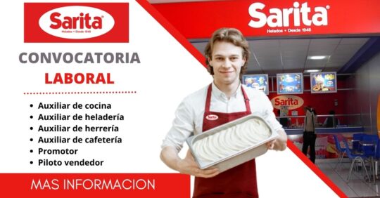 convocatoria de helado SARITA